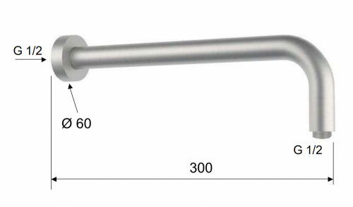Кронштейн 30 см Remer INOX SS343L30, нержавеющая сталь