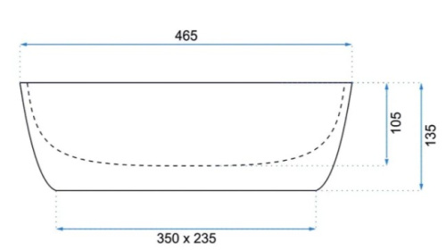 Умывальник Rea Belinda Black Marble matt U8908