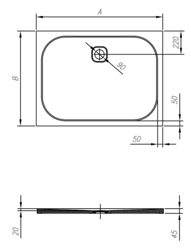 Душевой поддон Kolpa-san Pandora Tray 90x90 white 560860
