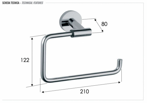 Полотенцедержатель Remer Guest GS44CR