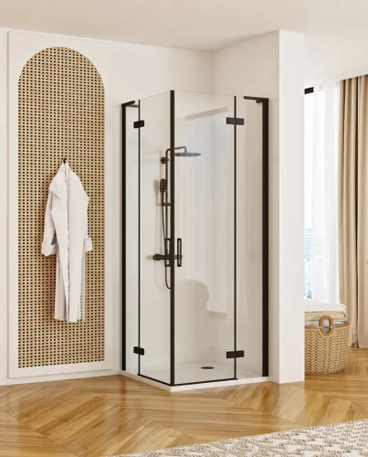 Душевой уголок Rea Hugo Double black 80x80 K6600