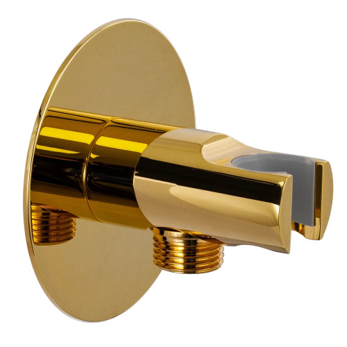 Держатель ручного душа с подключением Remer 337XDO, золото глянцевое