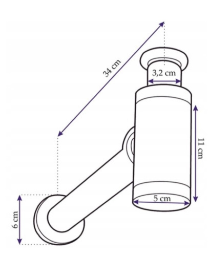Сифон с донным клапаном универсальным Rea Old Black A8536