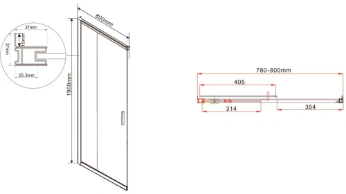 Душевой уголок Vincea Garda VSS-1G8011CH