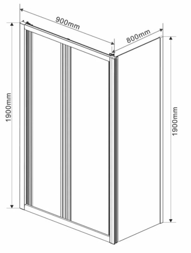 Душевой уголок Vincea Garda VSR-1G9080CH